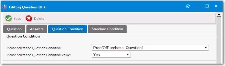 Question Condition Tab